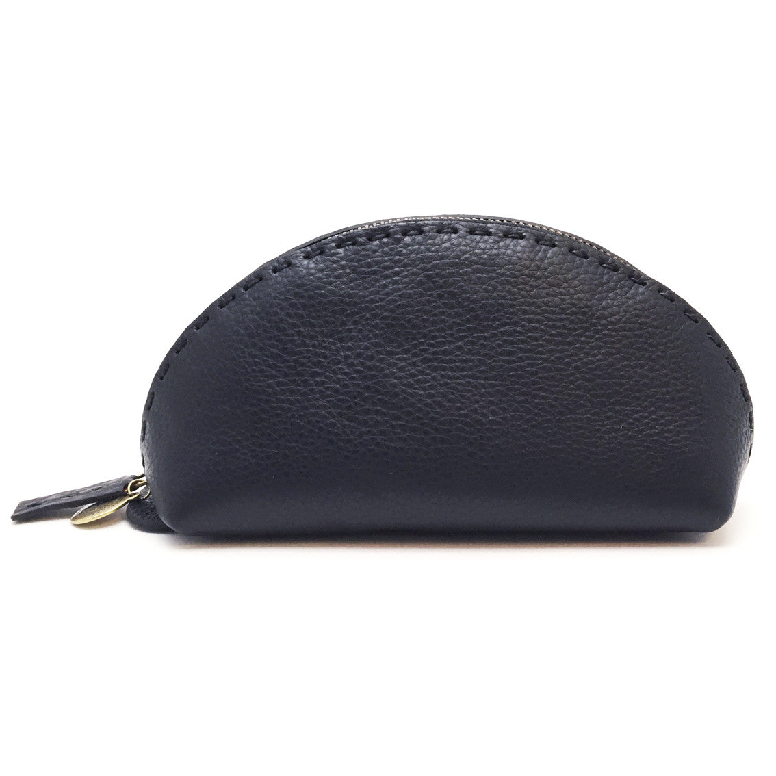 Clutch aus Glattleder, schwarz