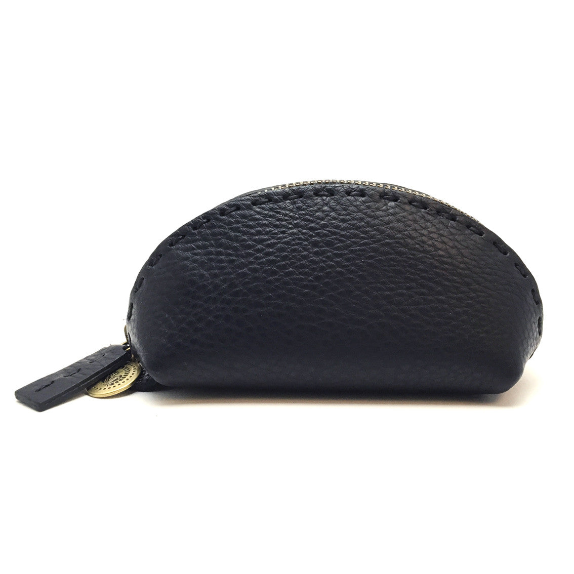 Clutch aus Glattleder, schwarz